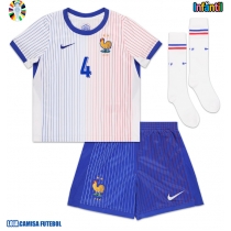 Camisa de Futebol França Dayot Upamecano #4 Equipamento Secundário Infantil Europeu 2024 Manga Curta (+ Calças curtas)